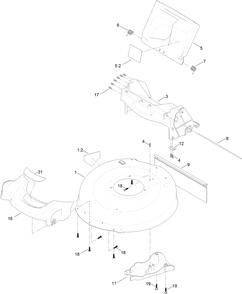 Chute And Rear Door Assembly Diagram and Parts List for 10732 (316000001-316999999)(2016) Lawn Boy Lawn Mower